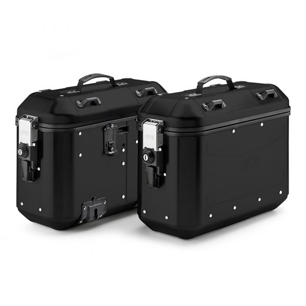 DLMK36BPACK2 - Trekker 36 Dolomiti Monokey-Alu-Koffer-Satz mit 36 Liter in schwarz