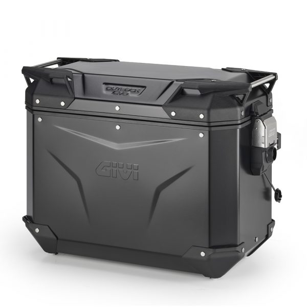 OBKEV44BL - Trekker Outback EVO Seitenkoffer Links mit 44 Liter in Schwarz Monokey mit Smart Security Lock