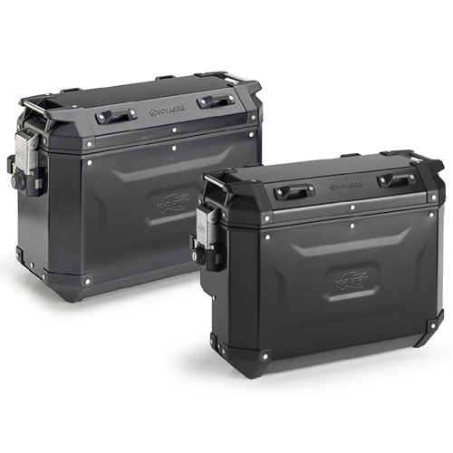 KVG3733BPACK2 - Kappa K-Voyager Monokey-CAM-SIDE Seitenkofferpaar (rechts mit Versatz) in schwarz