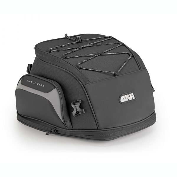 EASY08 - Easy-T ausziehbare Satteltasche mit Befestigungsgurten in schwarz mit 19-23 Liter Volumen
