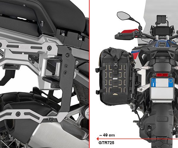 PL5146CAM - Stahlrohr-Seitenkoffer-Träger für Trekker Outback Monokey-Cam-Side-Koffer für BMW R 1300 GS Adventure (25-26)