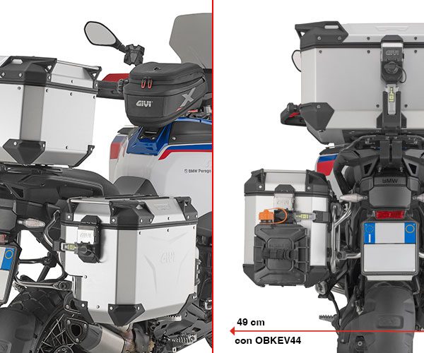 PLOS5146CAMOX - Edelstahl-Seitenkoffer-Träger für Trekker Outback Monokey-Cam-Side-Koffer für BMW R 1300 GS Adventure (25-26)