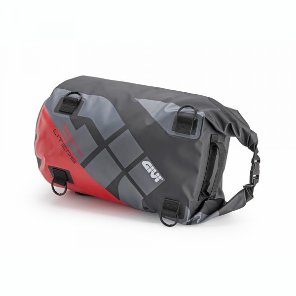 EA114GRB - wasserdichte Gepäckrolle mit 30 Liter Volumen in grau/rot